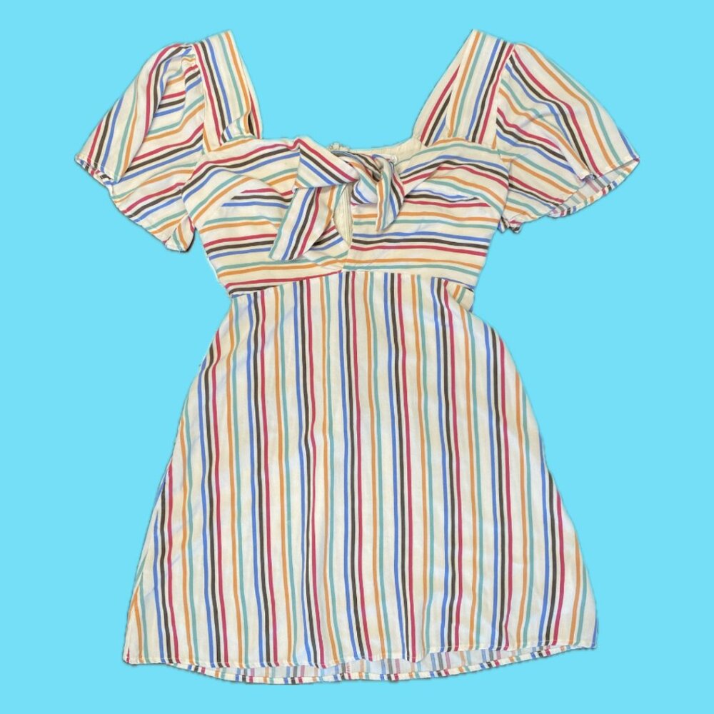 Multi-colored striped dress (small)